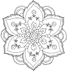 Children young and old, plus probably a few adults, will enjoy colouring in the patterns on this simple flower colouring page. Cool Flower Coloring Pages For Adults Coloring Home