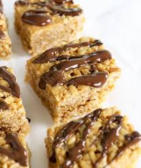Peanut Butter Rice Crispy Treats With No Marshmallows Detoxinista Recipe Crispy Treats Peanut Butter Rice Crispy Treats Chocolate Rice Crispy Treats