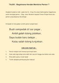 Jadi tak heran apabila banyak terdapat jenis karya sastra di indonesia. Bahan Bm Cipta Pantun Rohana Flip Ebook Pages 1 8 Anyflip Anyflip