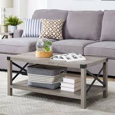 Modern Farmhouse Gray Wash Coffee Table Coffee Table Coffee Table Grey Coffee Table Wood
