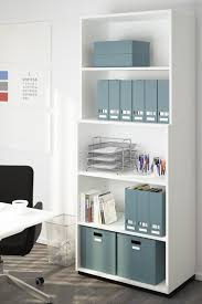 Keep Your Home Office Organized The Ikea Tjena Boxes Have Individual Labels So You Can Keep Track Home Office Storage Home Office Furniture Home Office Decor