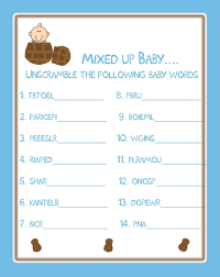 We have included a sample list for you below. View Free Printable Baby Shower Word Scramble Gif Lenanddiansadventures