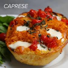 Caprese Spaghetti Squash Recipe By Tasty Recipe Squash Recipes Recipes Spaghetti Squash