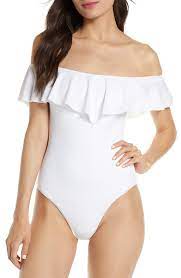 Chelsea28 Off The Shoulder Ruffle One Piece Swimsuit Nordstrom Cute One Piece Swimsuits One Piece One Piece Swimsuit