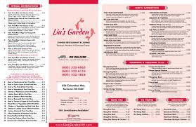 Liu S Garden Menu In Rochester New Hampshire Usa