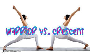 The Difference Between Warrior One And Crescent Lunge Crescent Lunge Warrior Pose Yoga Warrior Yoga