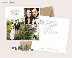 Carte Merci Mariage Papier Ou Magnetique Personnalise