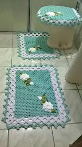 Badkamermatjie Croche Para Banheiro Jogos De Banheiro Croche Tapete De Croche