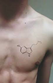 25 Simple Tattoos Ideas For Men Simple Tattoos Molecule Tattoo Serotonin Tattoo