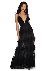 Morgan Black Formal Flocked Velvet Dress Formal Dresses For Women Dresses Black Prom Dresses