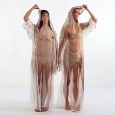 Beyond The Body By Imme Van Der Haak Royal College Of Art Graduate Imme Van Der Haak Has Printed Photos Of People Onto Sil Performance Art Fashion Fashion Art