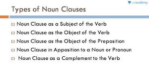 Noun clauses can function as subjects, objects, or complements. English Noun Clause Offered By Unacademy