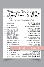 Wedding Traditions Guessing Game Printable Why Do We Do That Bridal Shower Trivia Games Download Rustic Kraft Bridal Shower Games Bridal Shower Games Couples Wedding Shower Games Fun Bridal Shower Games