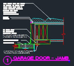 Depending on the width of the door and the beam needed above 2x6 may be required for support. Garage Door Jamb Detail Cad Files Dwg Files Plans And Details