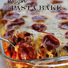 Pizza Pasta Bake Spend With Pennies Recipe Recipe Pizza Pasta Bake Delicious Pizza Recipes