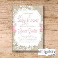 Girl Baby Shower Invitation Pink And Gold Floral Cotton Etsy Burlap Baby Shower Invitations Pink Baby Shower Invitations Baby Shower Invitations