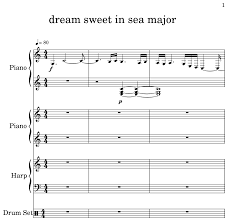 First movement / alone at the edge of a universe humming a tune / for merely dreaming we were snow / a siren sounds like the goddess who promises endless apologies. Dream Sweet In Sea Major Flat