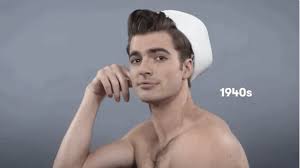 The 1940s Look Was Modeled After The Famous Photo Of The Sailor Kissing The Nurse In Times Square Men S Grooming Male Beauty Mens Hairstyles