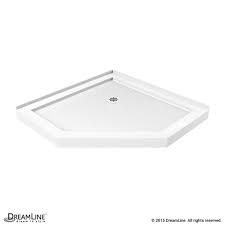The Dreamline Slimline Shower Bases Showcase Premium High Gloss Acrylic Reinforced With Fiberglass For Durability Shower Base Dreamline Corner Shower Base