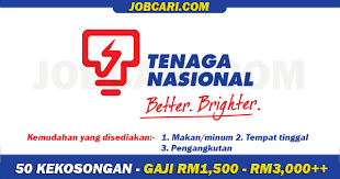 Jawatan kosong hospital kpj healthcare kpj healthcare berhad merupakan syarikat penyedia perkhidmatan jagaan kesihatan swasta jawatan kosong jurutera sokongan teknikal daikin airconditioning (m) sdn. Jawatan Kosong Tnb 50 Kekosongan Gaji Rm1 500 00 Rm3 000 00 Jobcari Com Jawatan Kosong Terkini