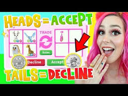 Heads I Accept Tails I Decline Roblox Coin Flip Adopt Me Trading Challenge Youtube Roblox Roblox Pictures How To Get Money