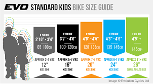 Girls Bike Sizing Chart Bike Size Chart By Height In Inches