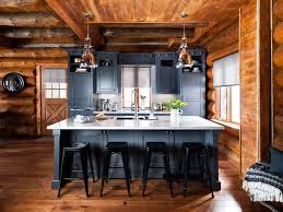 Before And After A Rustic Log Cabin Log Cabin Kitchens Log Home Kitchens Log Cabin Interior
