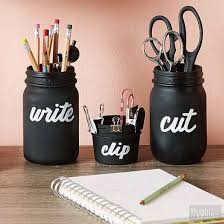 Pot A Crayons En Bocaux En Verre Bocaux En Verre Bricolage Decor Bureau A Faire Soi Meme