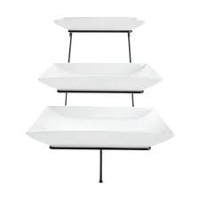 3 Tier Serving Stand With Rectangle Plates Kmart
