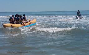 Have you ever been on a banana boat ride in myrtle beach? Banana Boat Rides Atlantic Watersports Parasail Banana Boat Surfboard Rental