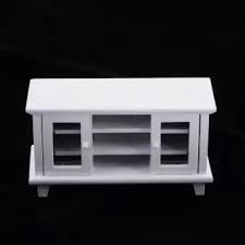 Magideal 1 12 Dollhouse Miniature Wooden Tv Cabinet Stand Bench Decor