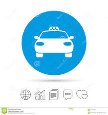 Taxi Car Sign Icon Public Transport Symbol Stock Vector