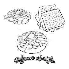Black And White Transparent Background Black And White Sandwich Clipart Hand Drawn Sketch Of Belgian Waffle Bread Hebstreits Sketches How To Draw Hands Belgian Waffles Drawings