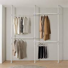 Check spelling or type a new query. Amazon Com Heavy Duty Adjustable Height Diy Coat Hanger Telescopic Wardrobe Organizer Home Adjustable Hanging Clothing Rack Constant Tension Corner Pole Caddy Free Standing B Home Kitchen