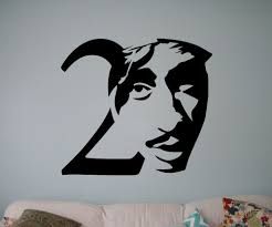 Tupac Shakur Wall Vinyl Decal 2pac Vinyl Sticker Home Interior Removable Decor 4 Vinyl Wall Decals Decal Wall Art Vinyl Decals
