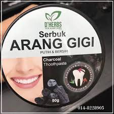 Whiskey (sambil gosok sambil mabuk.ish ish). D Herbs Serbuk Arang Gigi Putih Bersih