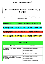 Calaméo - CM1 Français - Banque de leçons et exercices