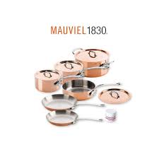 Mauviel Copper Cookware Set Made In France Stainless Steel Interior The M Heritage Collection From Mauviel Copper Cookware Set Copper Cookware Cookware Set