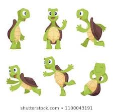 Funny Cartoon Characters Of Turtles In Various Poses Turtle Happy Animal Tortoise Cute And Cheerful V Funny Cartoon Characters Cartoon Turtle Turtle Drawing