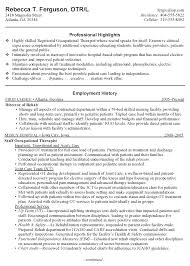 Occupational Therapist Director Resume Sharon R Pellow Occupational Therapist To Occup Registered Nurse Resume Resume Examples Occupational Therapy Assistant