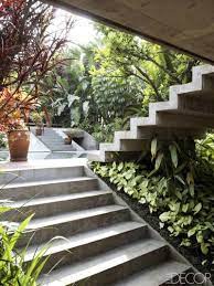 House Tour An Architect S Modern Retreat In Brazil Garden Stairs Exterior Stairs Concrete Stairs