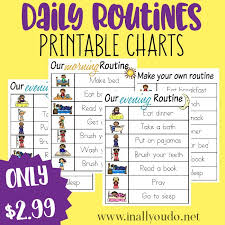 Daily Routines Printable Charts In All You Do