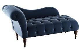 Frances Tufted Chaise Navy Velvet Sofas Settees Living Room Furniture One Kings Lane Settee Living Room Tufted Furniture Chaise Lounge