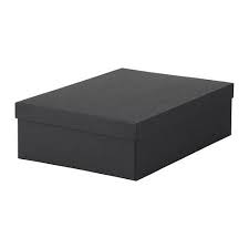 Tjena Boite De Rangement Avec Couvercle Noir 25x35x10 Cm Ikea Storage Boxes With Lids Ikea Storage Boxes