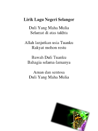 Kumpulan lirik lagu penghiburan orang meninggal lirik lagu rohani kristen. Lirik Lagu Negeri Selangor