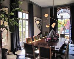 Crazy Glam Floor Light Fixture Too Grey Walls Curtains For Grey Walls Unique Dining Room