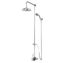 Newport Brass 1016 15 Exposed Shower Column Set With Hand Shower In Polished Nickel Newport Brass Rain Shower Head Shower Columns
