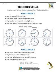 2 Worksheets Number Riddles Time Worksheet Time Riddles Harder Telling Time Worksheets Time Worksheets Math Worksheets