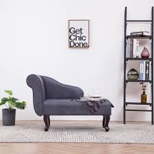 Ashley furniture earhart reclining sofa and loveseat living room set. Vidaxl Chaiselongue Grau Wildleder Optik 281372 Gunstig Kaufen Ebay