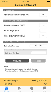 Fetal Weight Calculator Estimate Weight And Growth